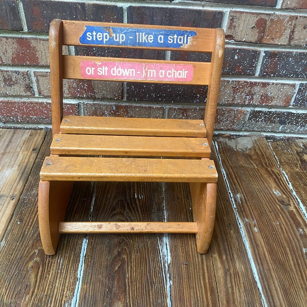 Well Built Wood Toddler Chair or Step Stool